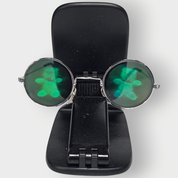 NEW Holographic TEDDY BEAR Sunglasses Glasses Vintage 1990's Halloween Costume - Picture 2 of 5